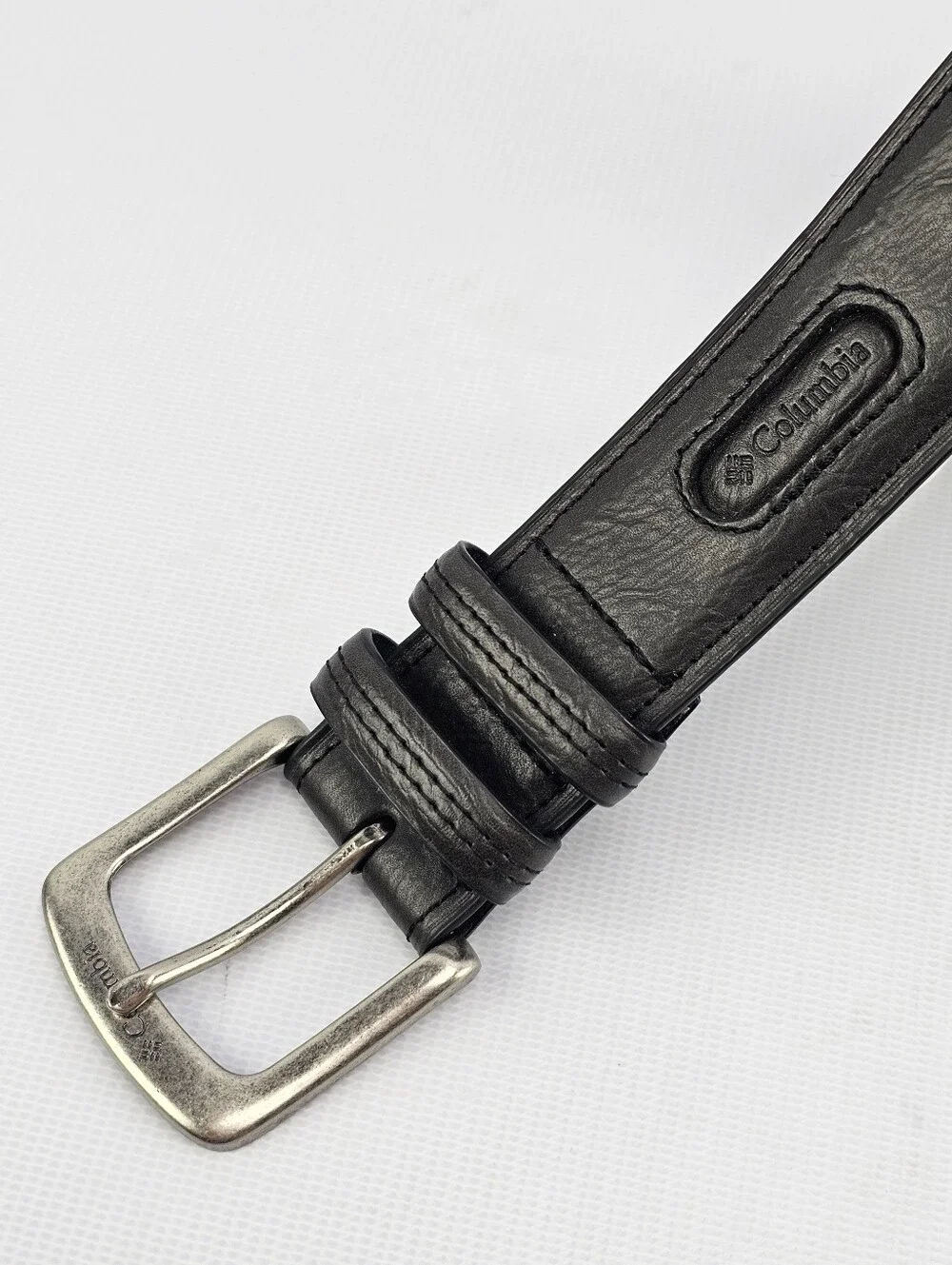 Columbia Men's Goose Lake Black Leather Belt Size Large 38-40